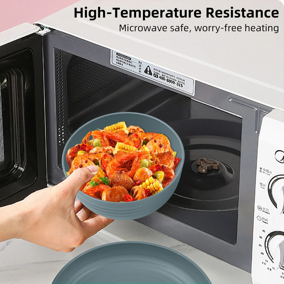 Camping Utensils Set 2 Wheat Straw Mess Kit &ndash; Lightweight