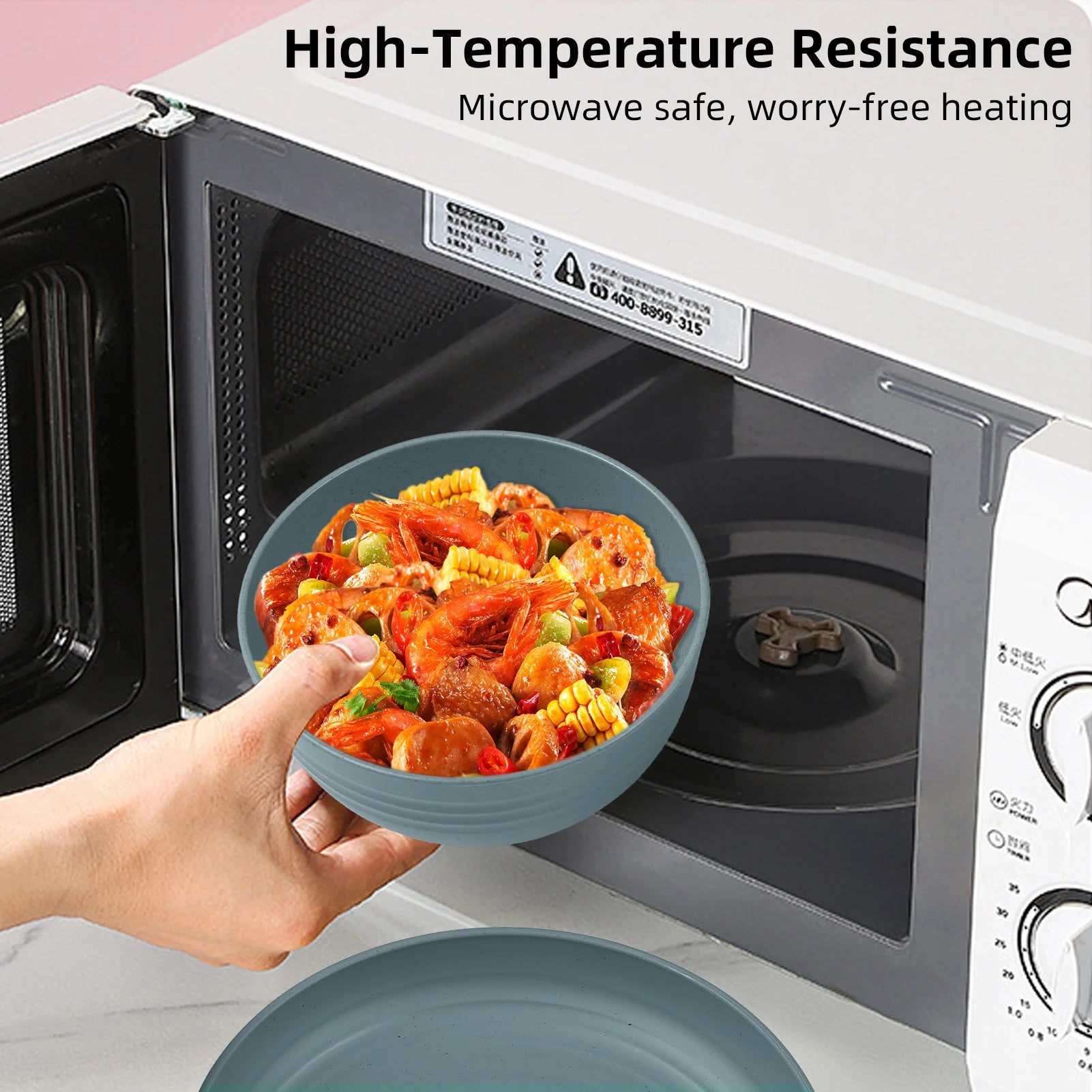 Camping Utensils Set 2 Wheat Straw Mess Kit &ndash; Lightweight