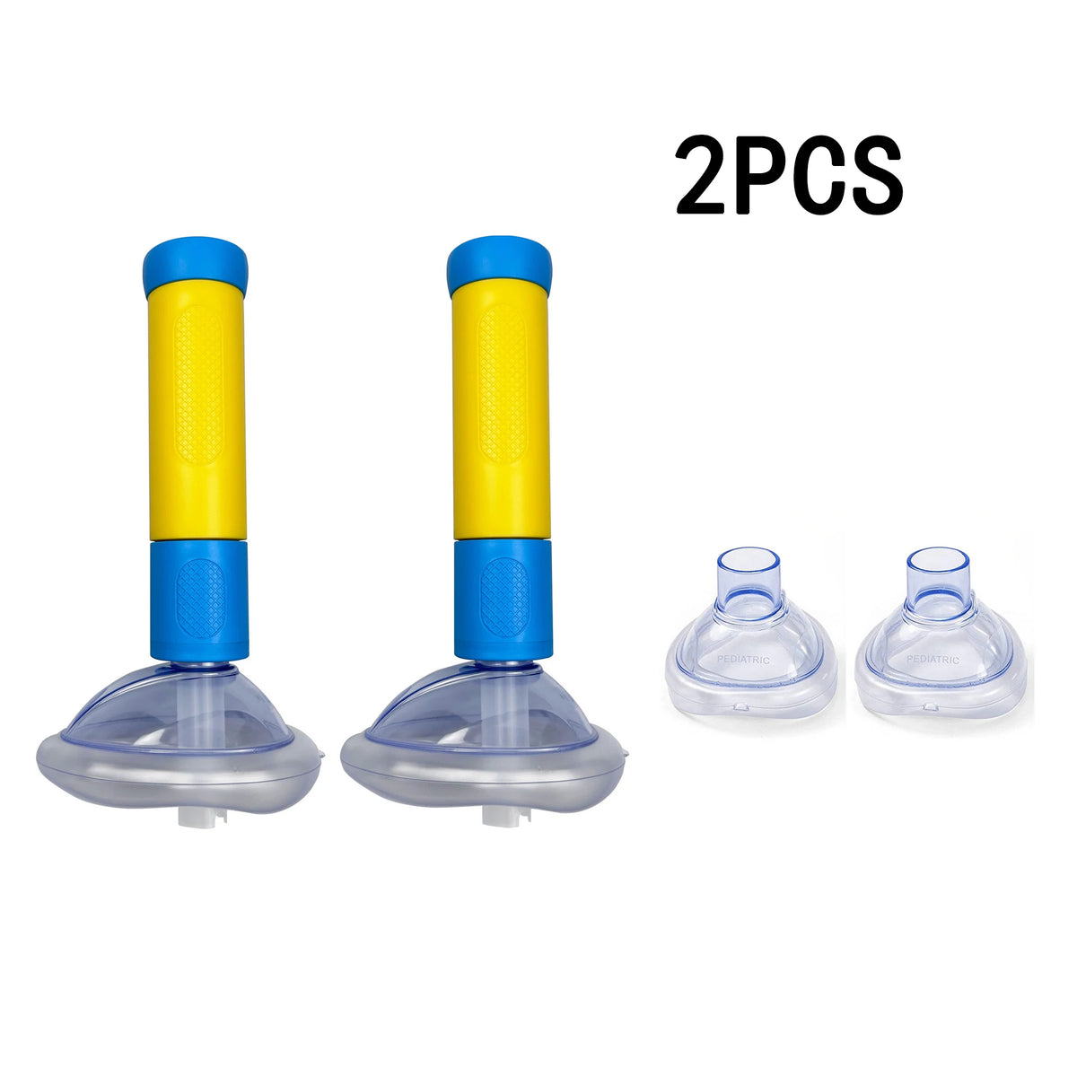 Anti Choking Life Saving Mask &ndash; Emergency Suction For CPR 2 PCS Yellow