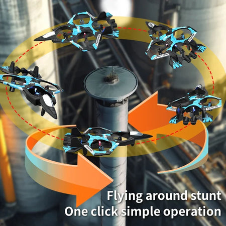 K500 MAX RC Plane Fighter 2.4G - 360 Degree Flips LED