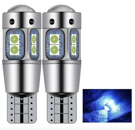 2Pcs Super Brigh T10 W5W 168 192 Led Lamp &ndash; CANBUS No Error Crystal Blue / 2 Pcs / T10