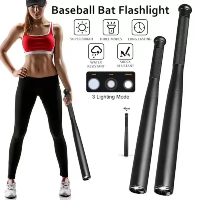 Self Defense Flashlight Stick LED Baseball Bat &ndash; Waterproof