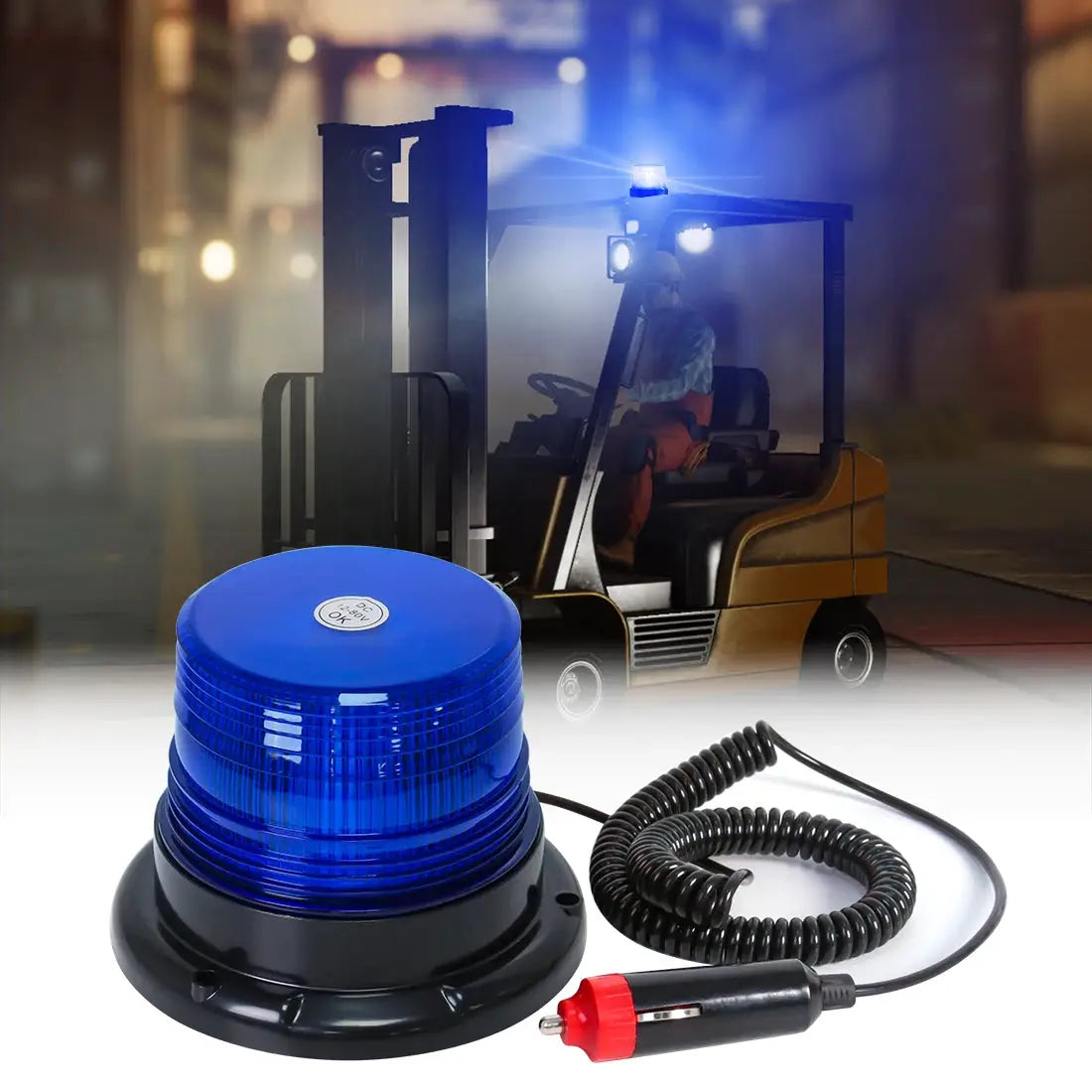 Car Truck Roof Top Warning Light Emergency LED Strobe Light Flashing Beacon With Magnetic Base For Security Auto 12V 24V -80V by InterCyprus Trading Ltd