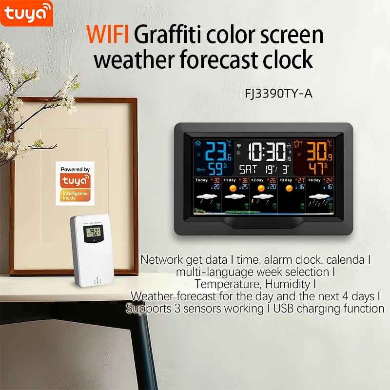 Tuya WIFI Smart Weather Station FJ3390TY-A &ndash; Color Screen