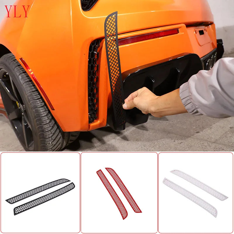 Adesivo a rete per uscita aria posteriore nero in acciaio inox Z06