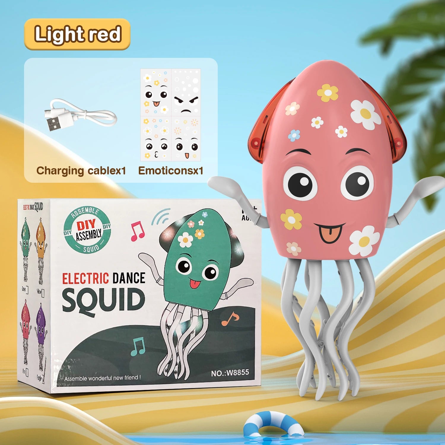 Funny Electric Crawling Octopus &ndash; Interactive Stress Relief Gift Red / OneSize