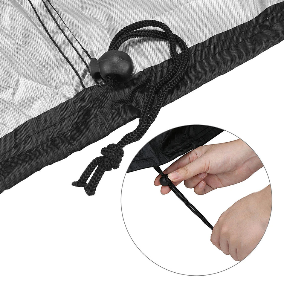 Copertura per sedia impilabile impermeabile a due pezzi nera 190T UV