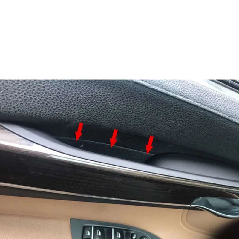 Interior Door Handle Covers Black Carbon Style for BMW 7 Series F01 F02 by InterCyprus Trading Ltd