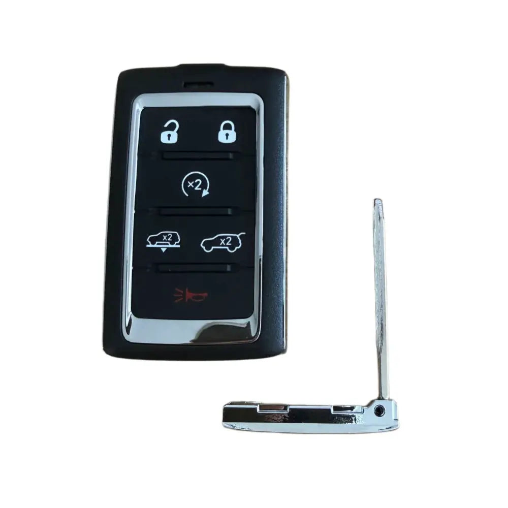 Car Smart Remote Key Shell Casing for Jeep Grand Cherokee Wagoneer Obsidian II 2021 2022 2023 New Model with Uncut Insert Blade by InterCyprus Trading Ltd