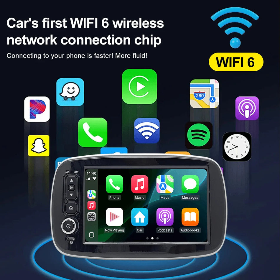 8-calowy podwójny din Android Auto Carplay do Mercedes-Benz Smart Fortwo 453