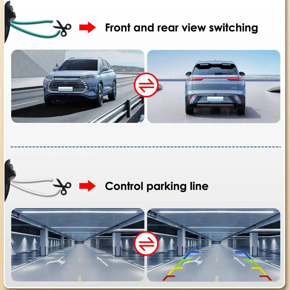 AHD 720P CCD Fisheye Car Reverse Camera 170° Wide Angle CVBS NTSC Switchable Front/Rear View Waterproof Vehicle Backup Parking by InterCyprus Trading Ltd