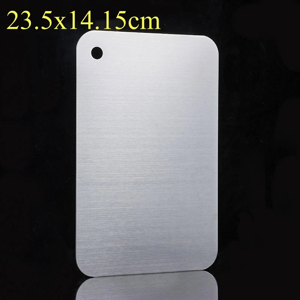 Thickened Stainless Steel Cutting Board &ndash; Antibacterial 23.5x14.5cm