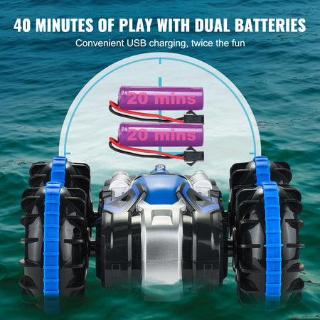 SucceBuy Amphibious RC Car Boat - 360 Degree Rotating Stunt