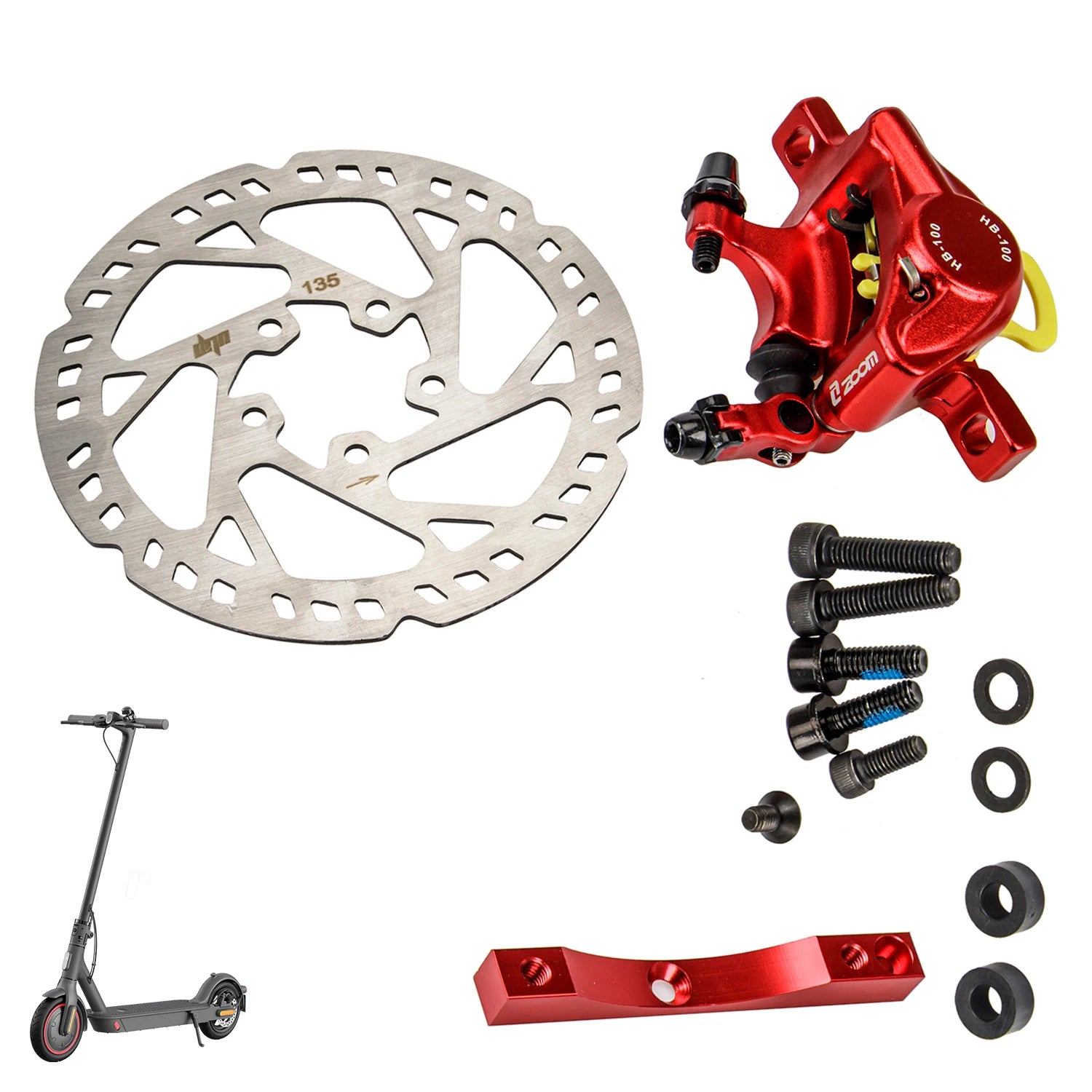 Xtech Aluminium Alloy Hydraulic Brake Kit &ndash; Durable Hydraulic Braking for Xiaomi M365 Series