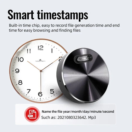 STTWUNAKE Q37 Mini Voice Recorder - Built In Magnet