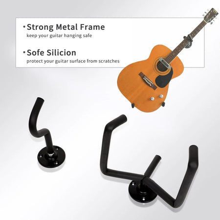 Metal Guitar Wall Mount Hanger &ndash; Foam Wrapped Iron Frame