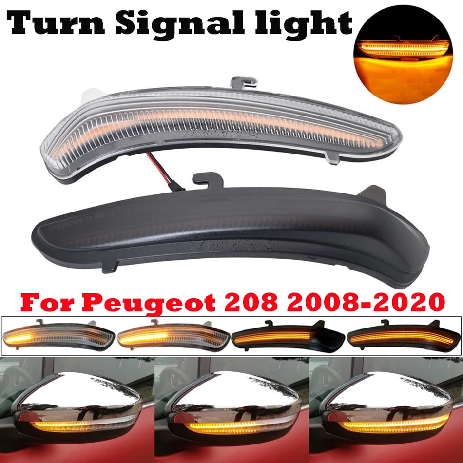 Feux de signalisation LED dynamiques pour Peugeot Citroën 208 C3 C4 Cactus