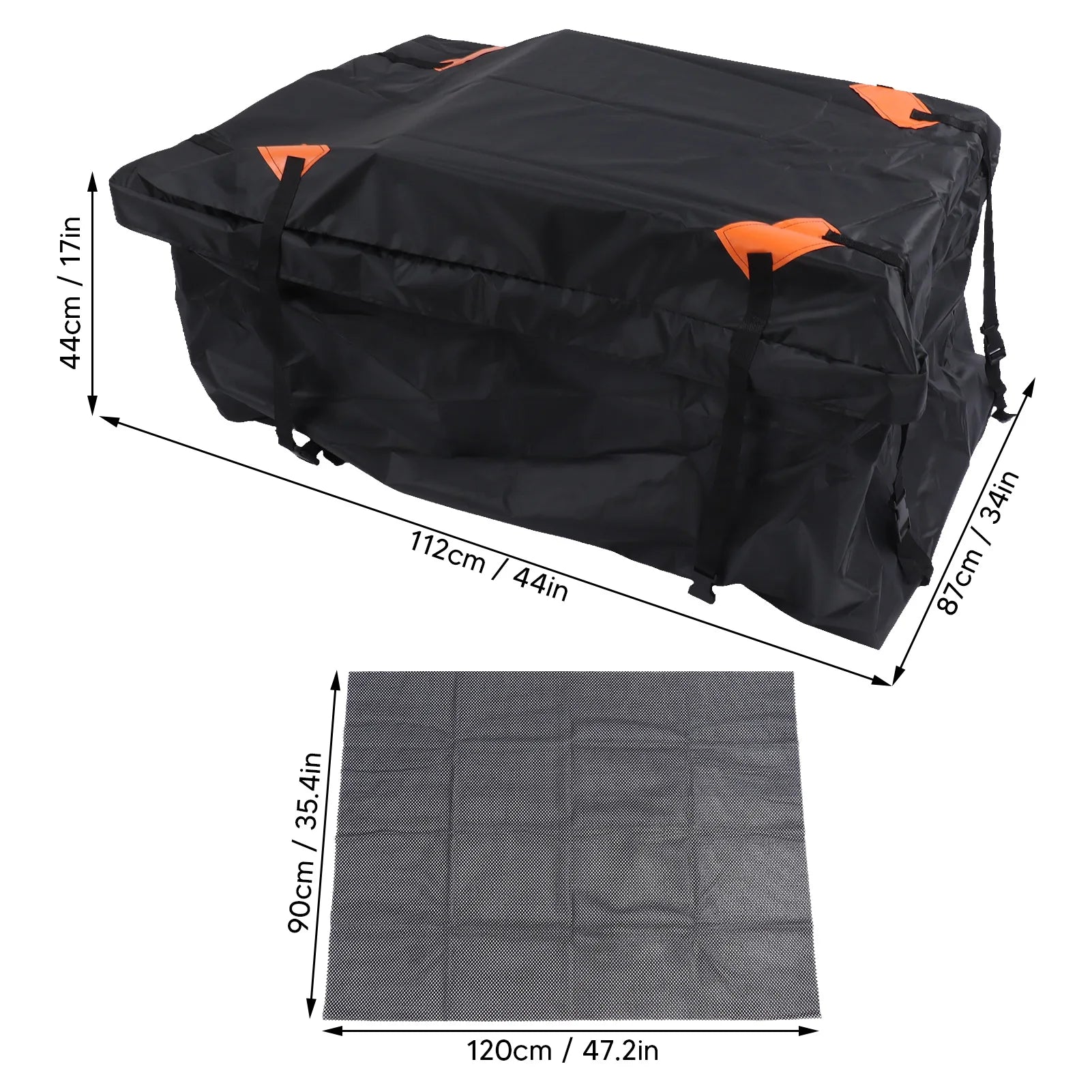 425L Waterproof Car Roof Bag Oxford Cloth - Anti Slip Mat 420D