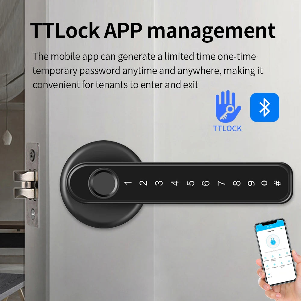 Q49-ttlock TTLock App Security Door Lock &ndash; Biometric Access