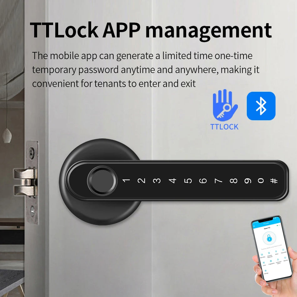 Q49-ttlock TTLock App Security Door Lock &ndash; Biometric Access