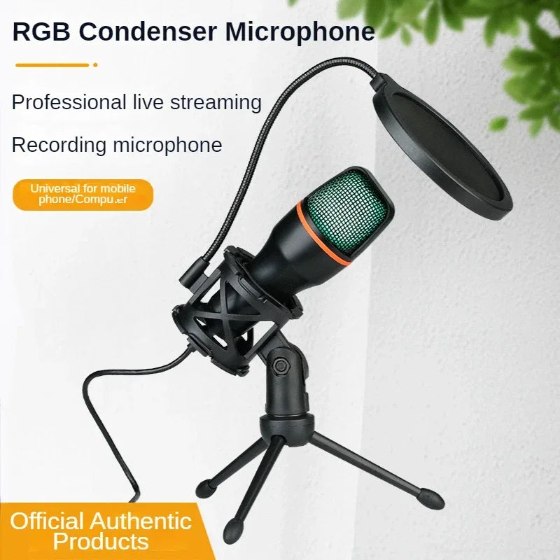 ME4 RGB Condenser Microphone &ndash; Crystal Clear USB Recording USB (RGB Light)
