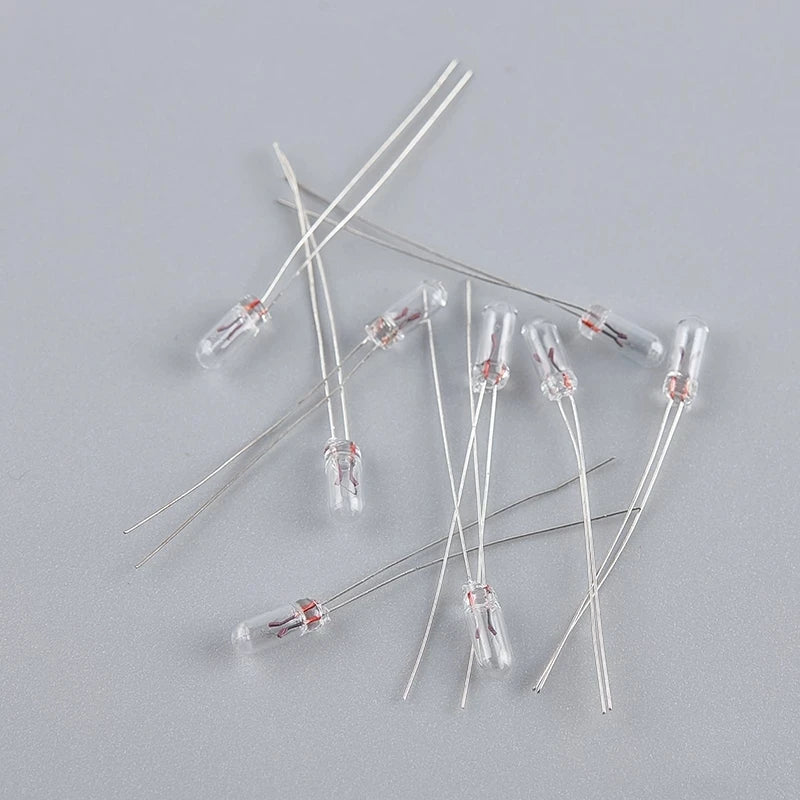 25Pcs Miniature 0.08A 3mm 4mm 5mm 12V Mini Lamp Light Bulb Edison Incandescent Filament Rice