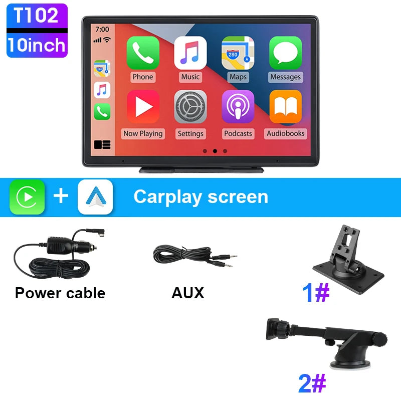 JMCQ 10 Inch CarPlay Screen &ndash; Wireless CarPlay Android Auto 10 inch