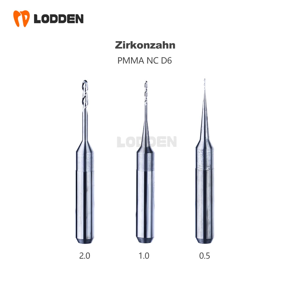 Zirkonzahn D6 Shank Milling Burs - For Zirconia Ceramics