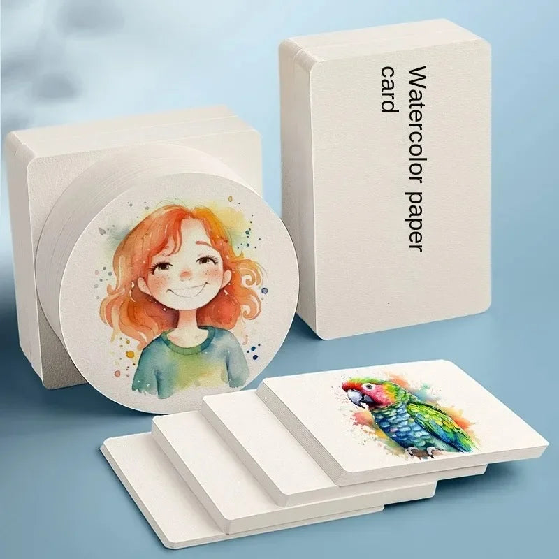 Watercolor Paper Cards for Painting - Portable Blank Postcard with Professional Watercolor Paper