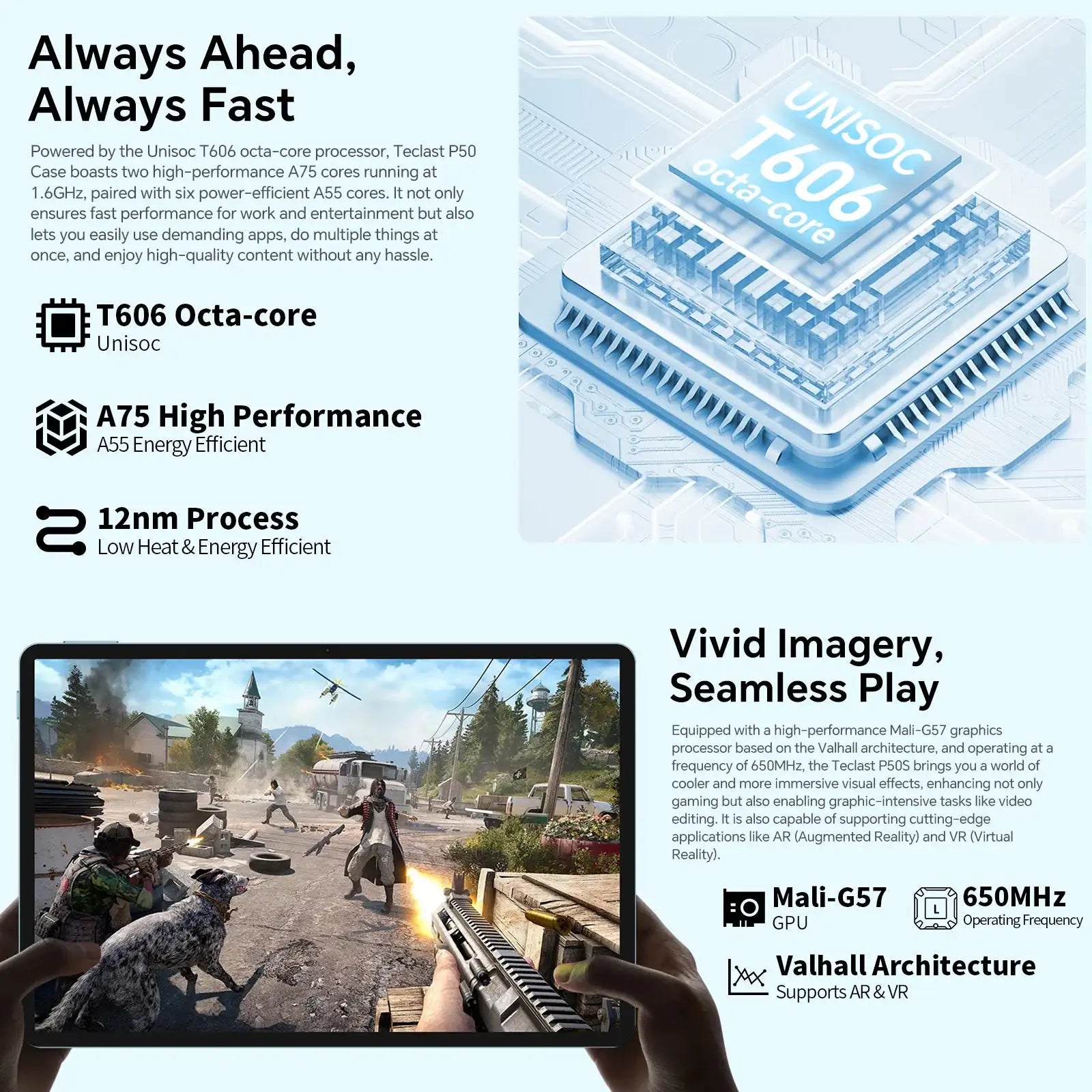 Teclast P50 Tablet Case Bundle Keyboard Mouse Stylus Stand