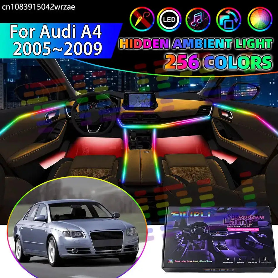 RGB LED Ambient Light Strips for Audi A4 B7 8E 8H by InterCyprus Trading Ltd