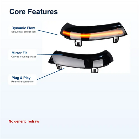 LED Turn Signal Lights with Flowing Water Effect for VW Passat B6 Golf 5 Jetta by InterCyprus Trading Ltd