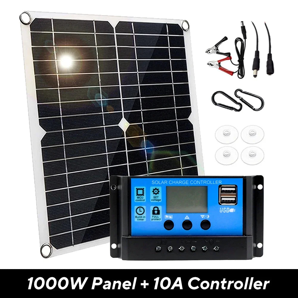 1000W Solar Panel Kit &ndash; Efficient Energy Conversion for Outdoor Adventures With 10A Controller
