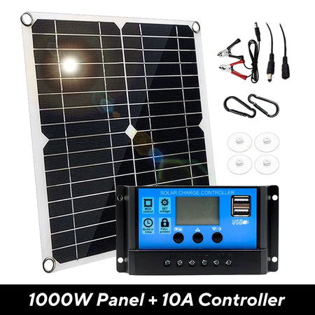 1000W Solar Panel Kit &ndash; Efficient Energy Conversion for Outdoor Adventures With 10A Controller