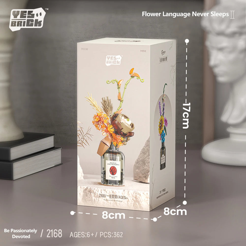 Romantic Flower Building Blocks Set Bouquet &ndash; Perfect Gift