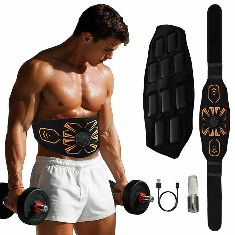 Ζώνη Τόνωσης Κοιλιακών EMS με Επαναφορτιζόμενο USB, Μασάζ Κοιλιακών