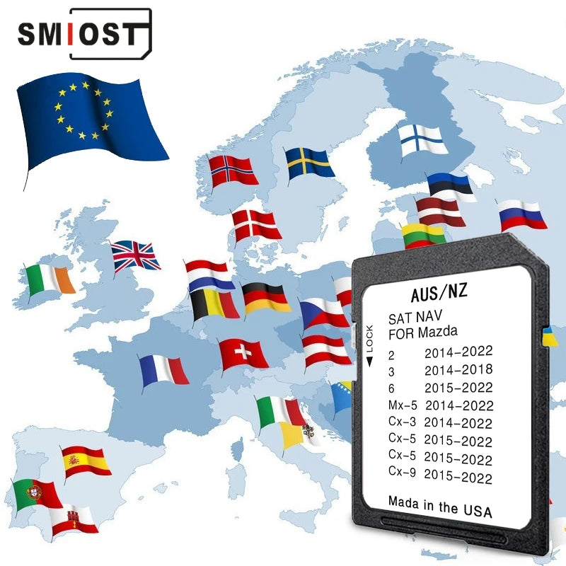 Sat Nav 16GB SD Card Upgrade 2024 &ndash; AU NZ Maps For Mazda