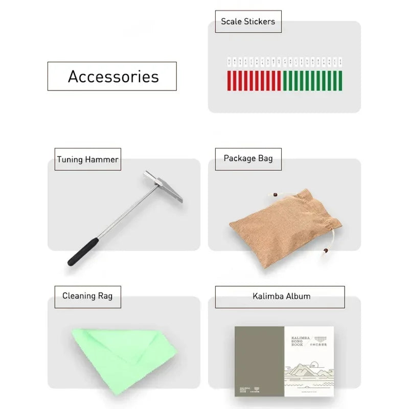 7 Key Kalimba Mini Walnut Base Hole &ndash; Beginner Friendly
