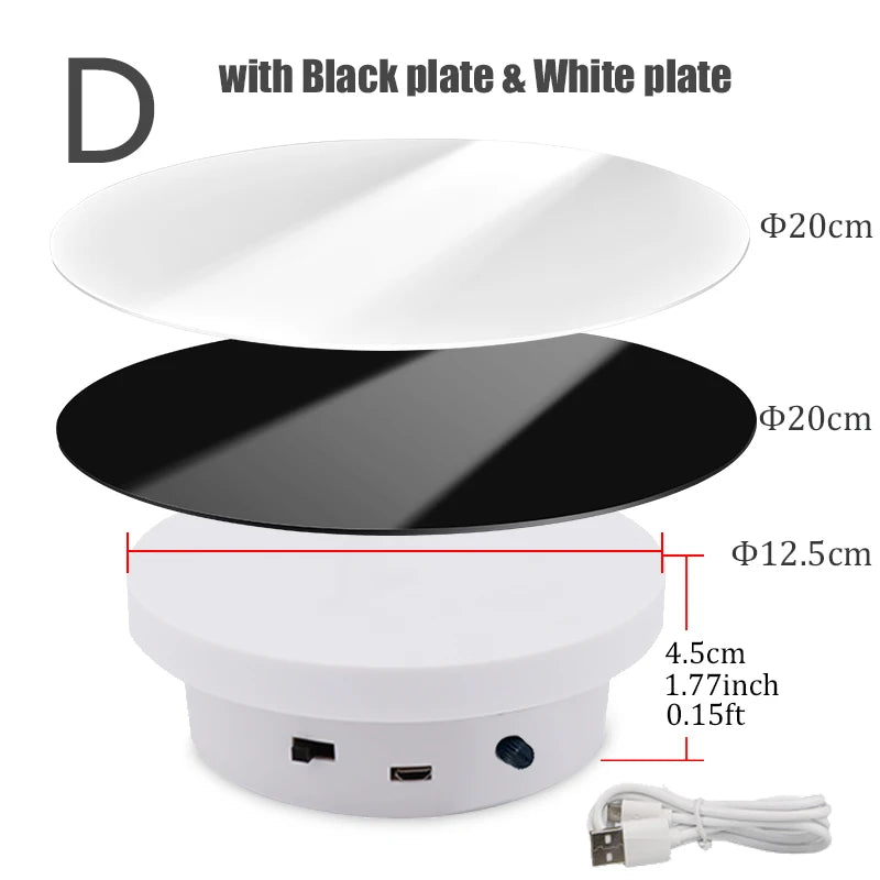 BFOLLOW 360 Rotating Turntable for Photography &amp; Exhibitions D with White Black / CHINA