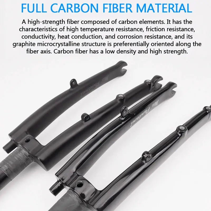 RIRO Carbon Fork for Brompton Bike Ultralight Folding Bicycle Fork 16 '' 1 3/8 1 1/4 355 Folding Bike Fork Fit Disc /C Brake by InterCyprus Trading Ltd