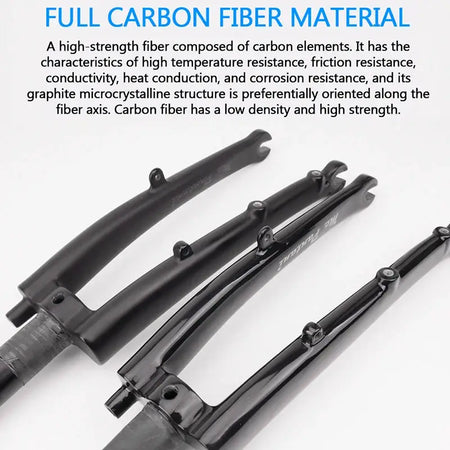 RIRO Carbon Fork for Brompton Bike Ultralight Folding Bicycle Fork 16 '' 1 3/8 1 1/4 355 Folding Bike Fork Fit Disc /C Brake by InterCyprus Trading Ltd