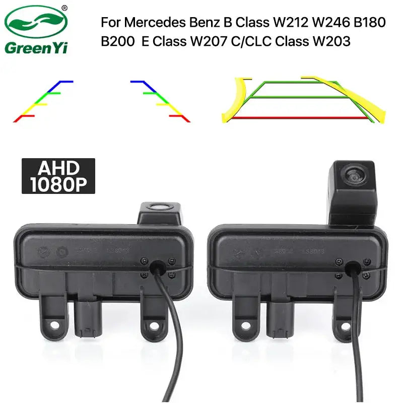 AHD 1080P Dynamic Trajectory Car Reverse Trunk Handle Camera For Mercedes Benz B Class W212 W246 B200 E Class W207 C/CLC W203 by InterCyprus Trading Ltd