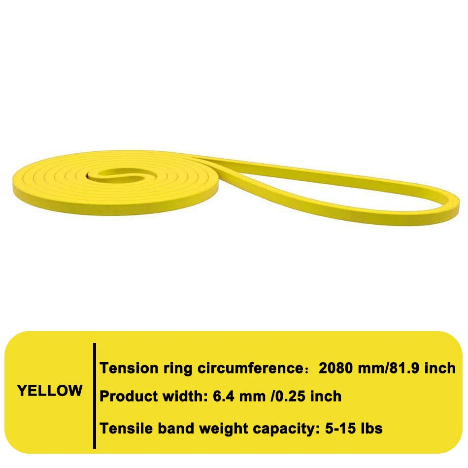 WOSWEIR FE0103 Elastic Resistance Bands - Full Body 5-15LBS-Yellow