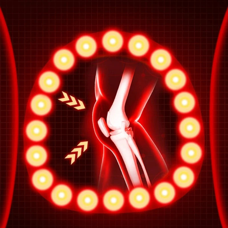 Bezdrátový masér na kolena s IR teplem, laserem a vibrační terapií