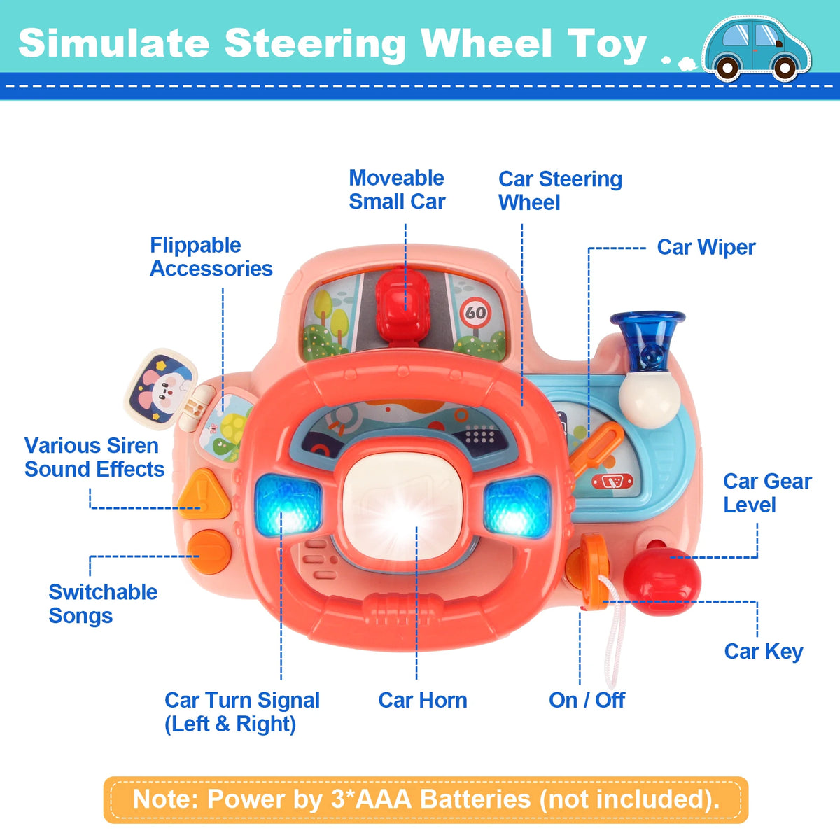 Coolplay Baby Simulation Driving Car &ndash; Interactive Music and Lighting Fun