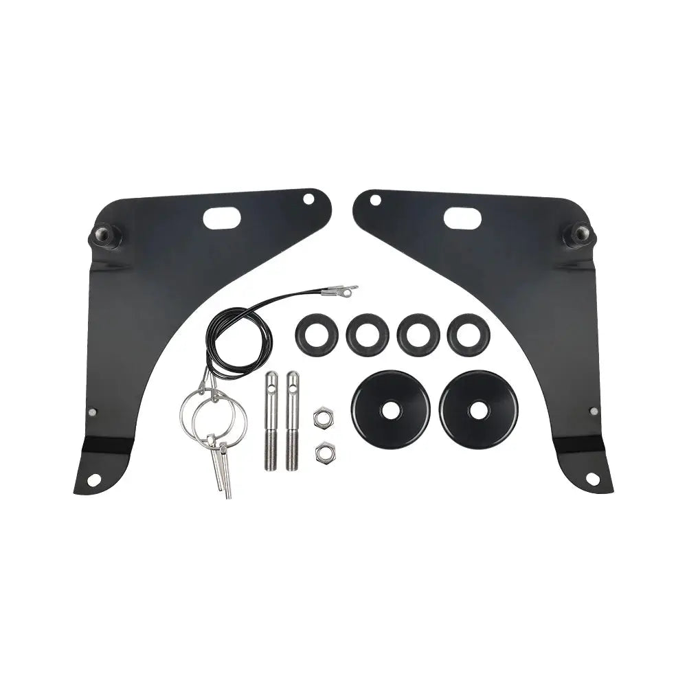 For Dodge Challenger 2008 2009 2010 2012 2013 2014 2015 2016 Black 82214260AC 82214260AB Hood Pins Kit by InterCyprus Trading Ltd