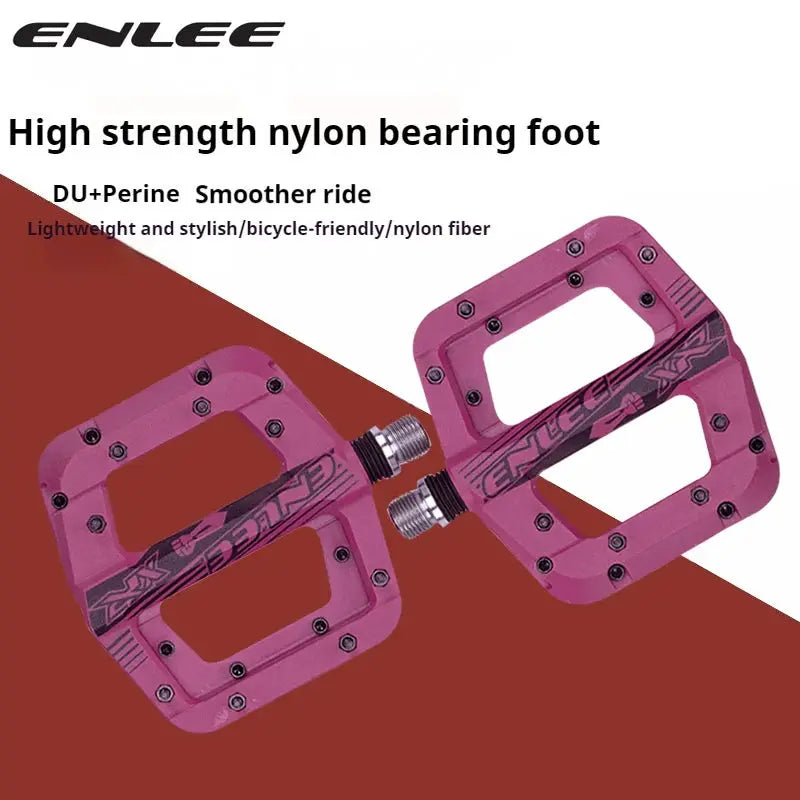 ENLEE MTB Bike Pedals Non-Slip Mountain Bike Pedals Platform Nylon Lightweight Bicycle Flat Pedals For 9/16 Inch Spindle Cycling by InterCyprus Trading Ltd