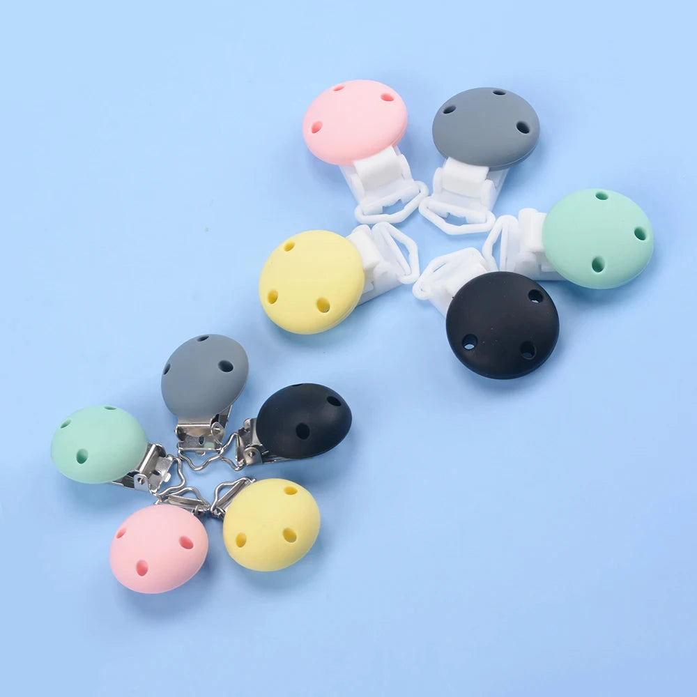 Lofca 5-Pack Silicone Baby Pacifier Clips - Safe &amp; Stylish Teething Gifts