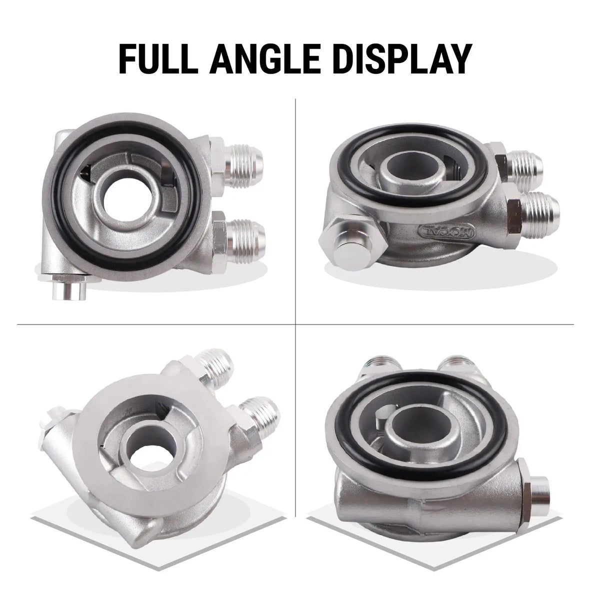 PIKBUK Aluminum AN8 AN10 Oil Cooler Sandwich Plate Filter Adapter Turbo Thermostat Oil Sender Adapter for Automotive by InterCyprus Trading Ltd
