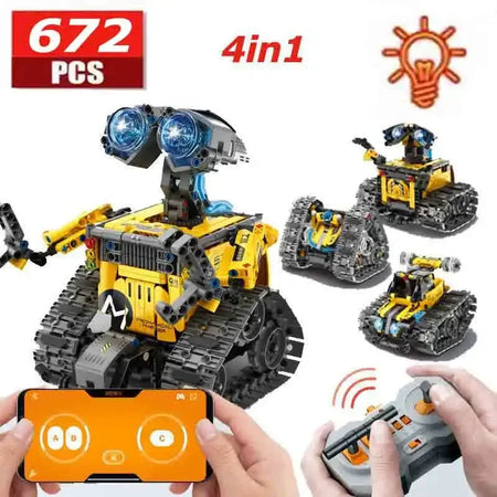 520Pcs 3 In 1 Deformation City RC Robot &ndash; RC Builder Kit Without packaging